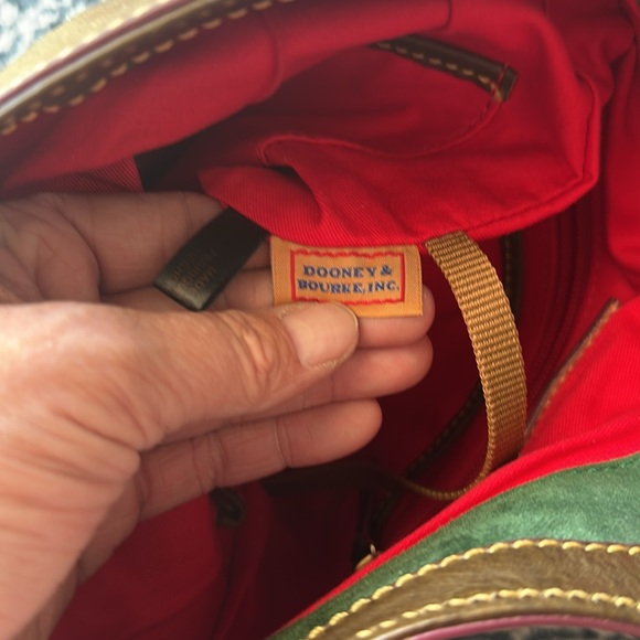 Dooney and Bourke brownish green hues shoulder/crossboy Florentine Leather Bag - Picture 14 of 17